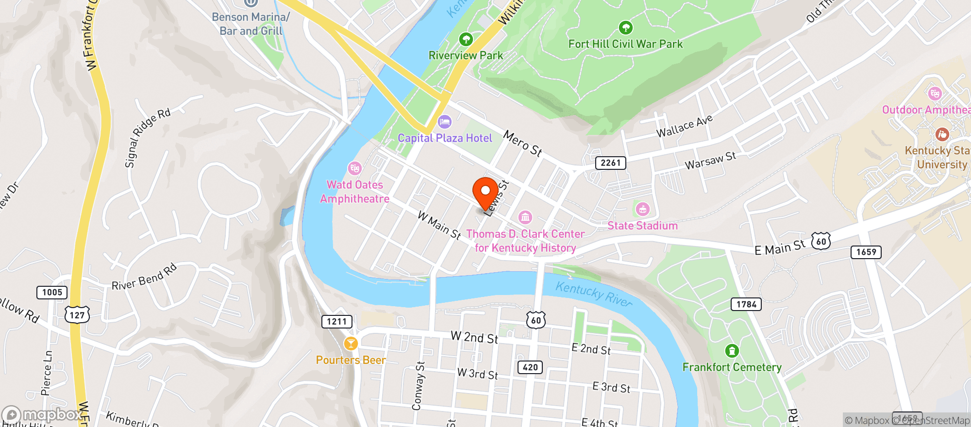 Map showing Capital Cellars