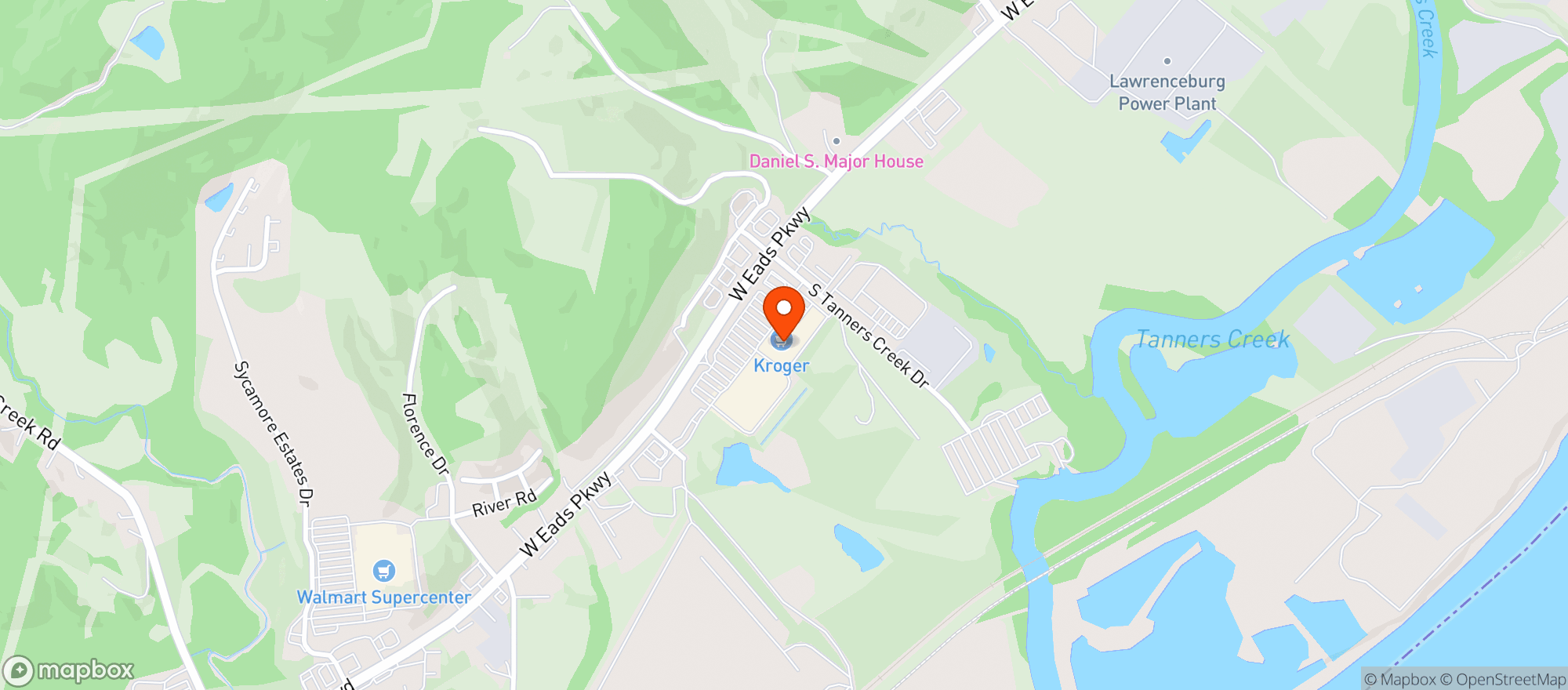 Map showing Kroger #361