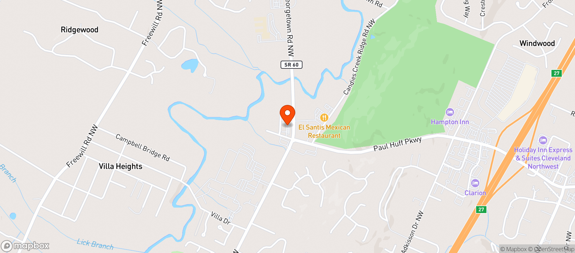 Map showing Weigels #110