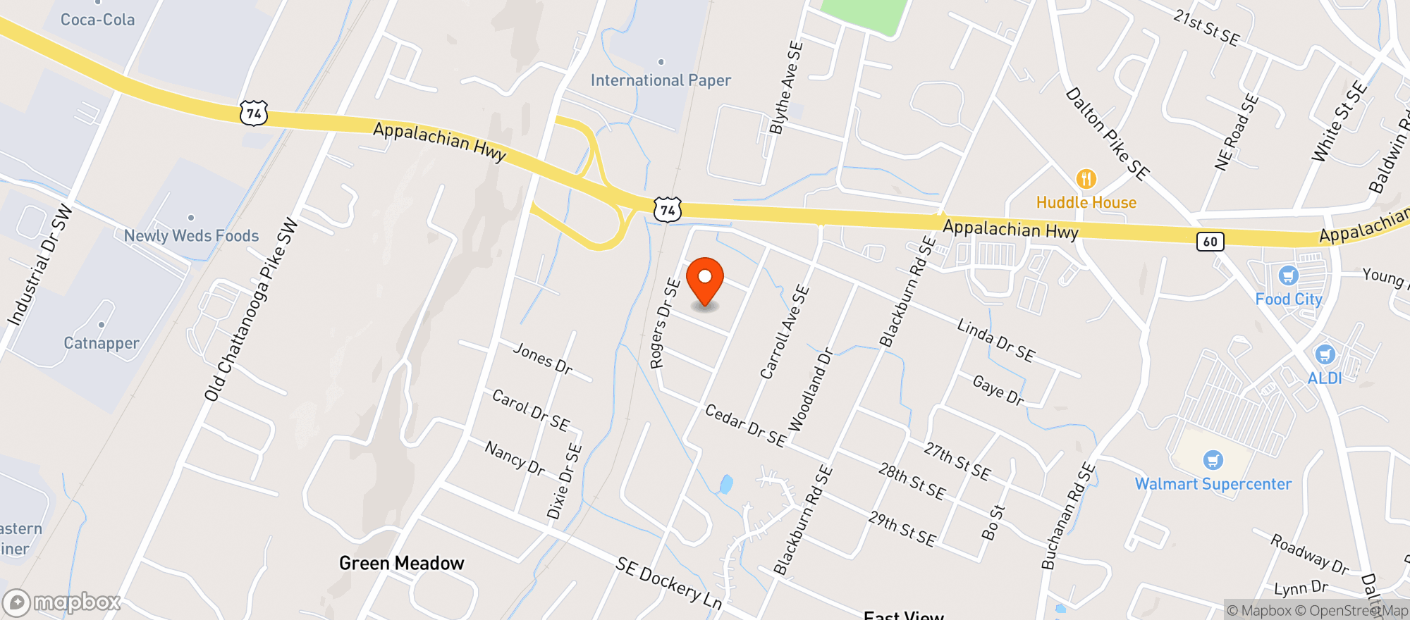 Map showing CLEVELAND HEMP DISPENSARY