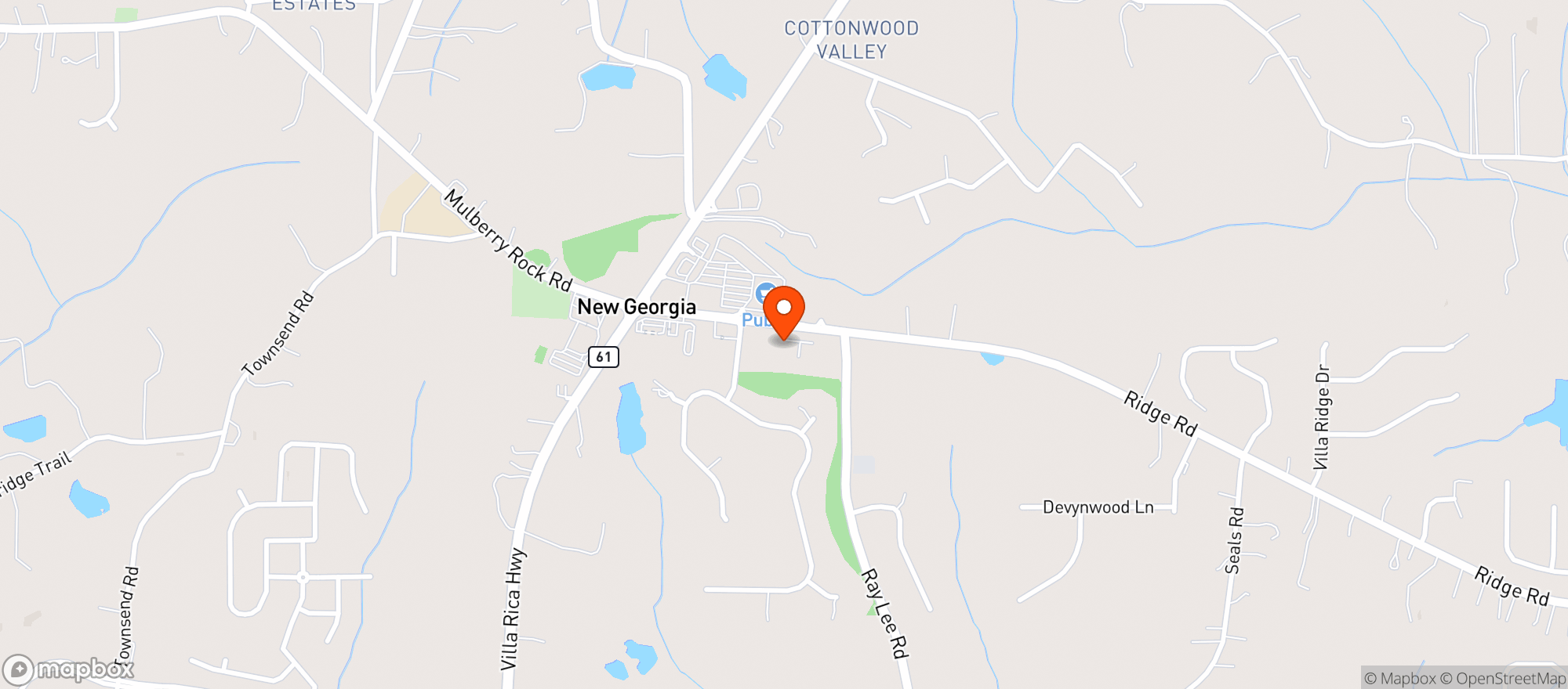 Map showing AL's beverage