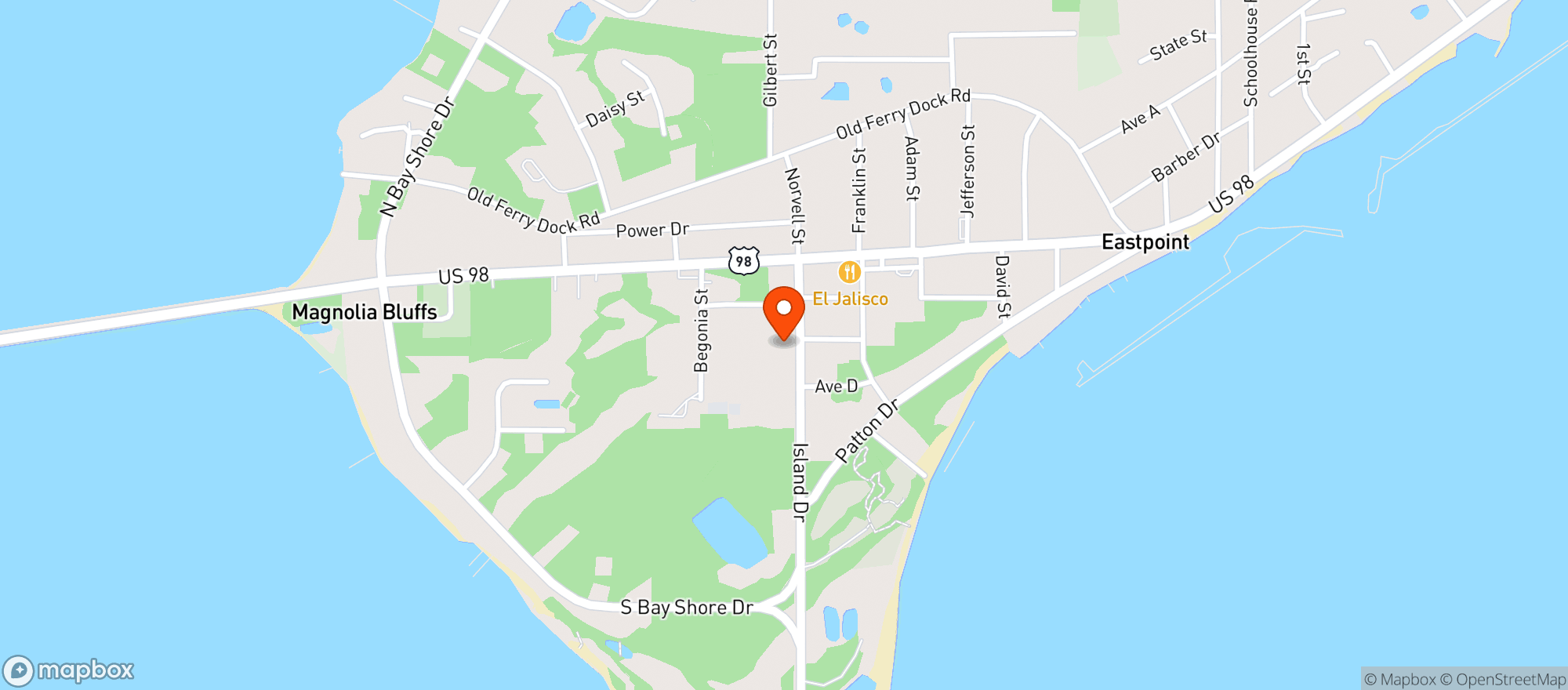 Map showing Bay Leaf
