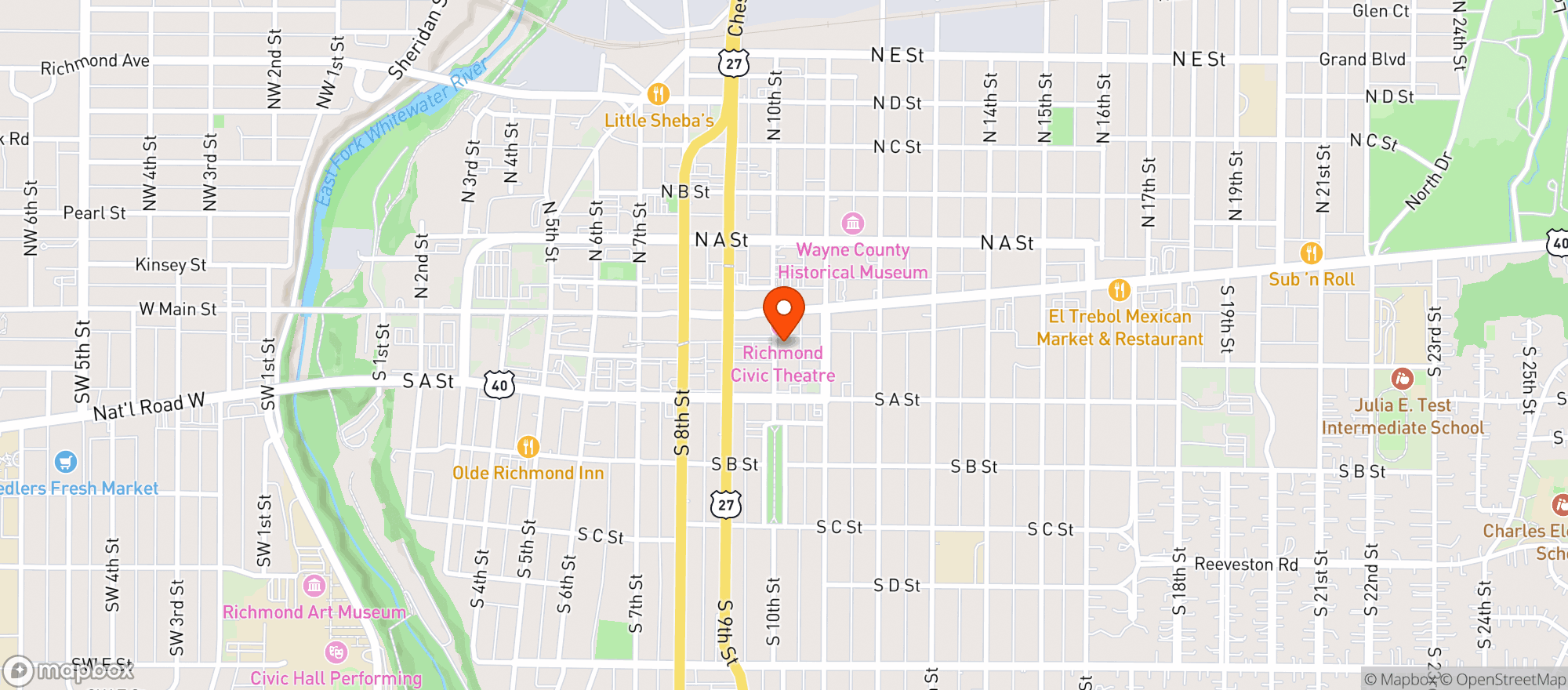 Map showing Fast Eddie's World Of Speed