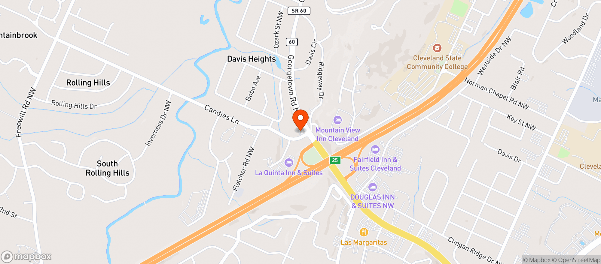 Map showing Mapco