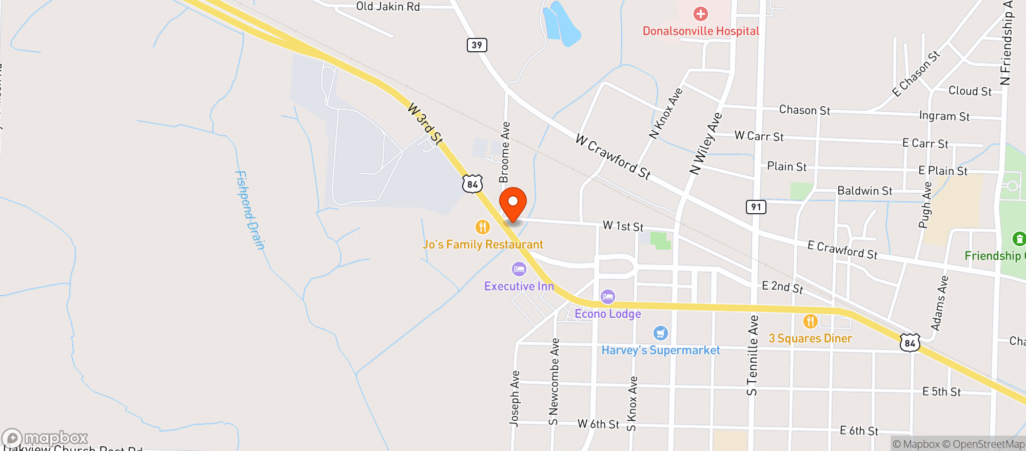 Map showing Flamingo Liquor