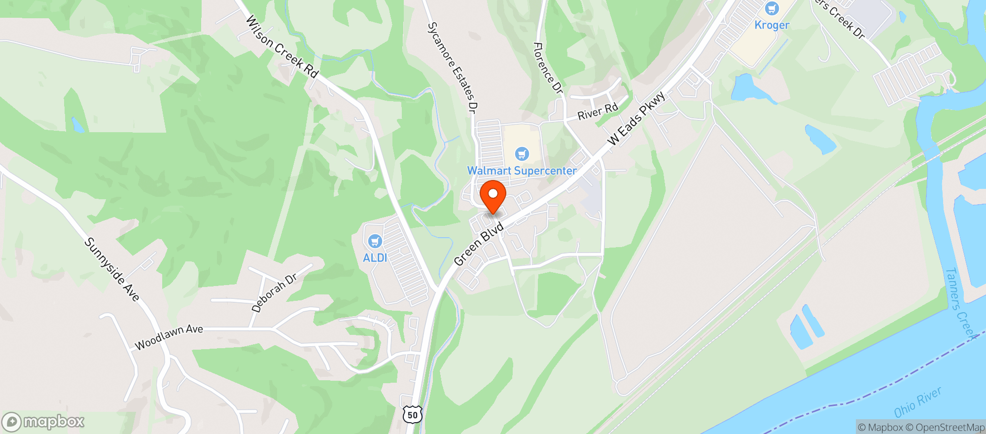 Map showing Walmart Supercenter