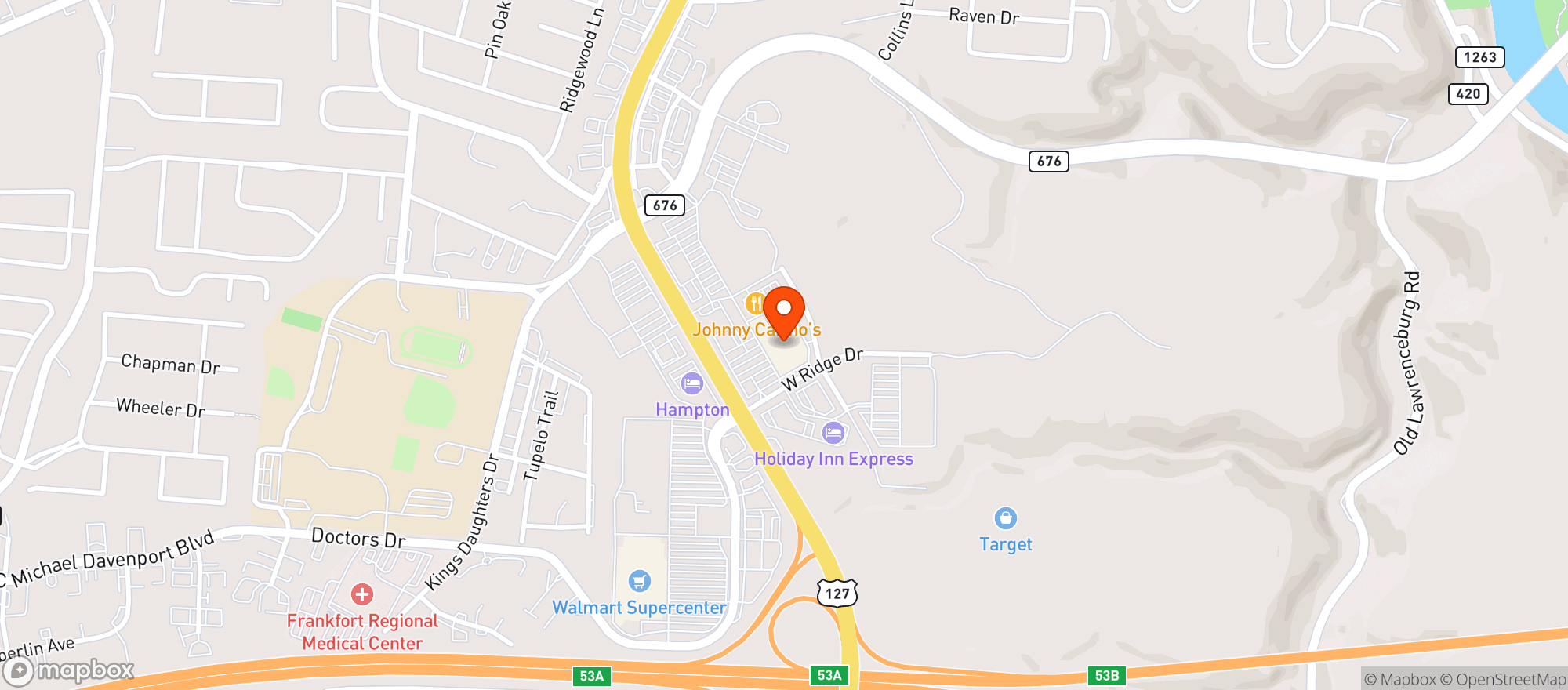 Map showing Kroger