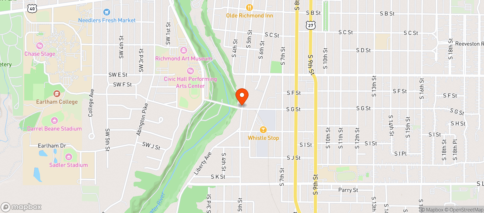 Map showing PAPA JOES LIQUORS