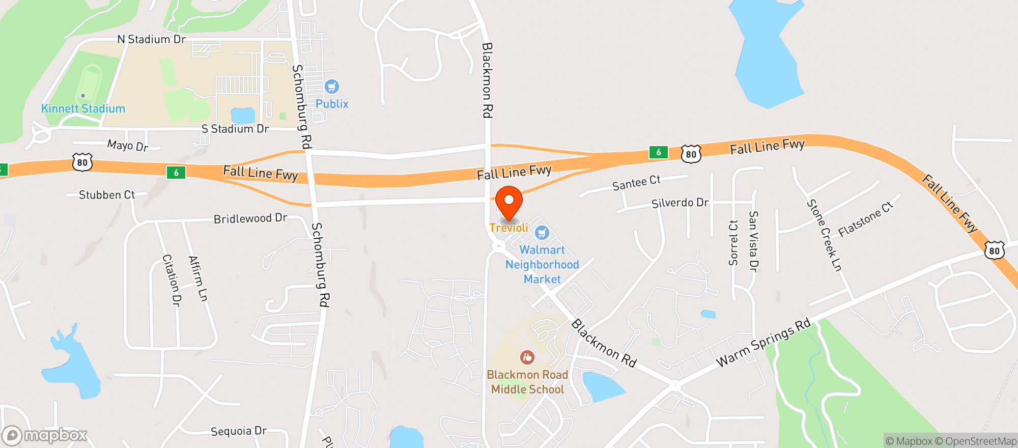 Map showing Midland Beverage