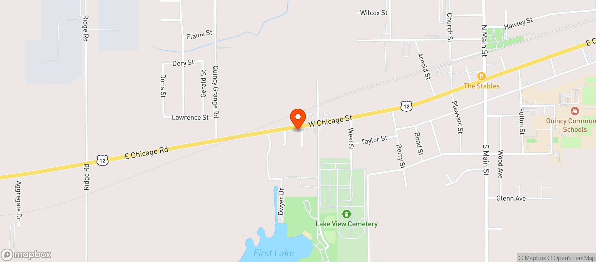 Map showing VIBE - Quincy