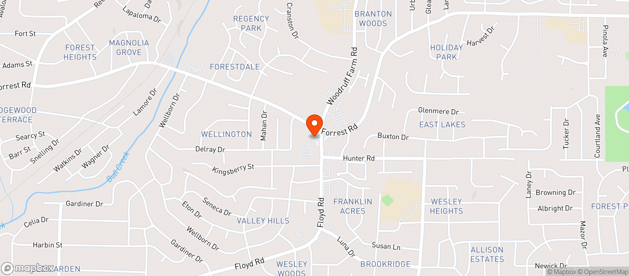 Map showing CIRCLE K #2706706