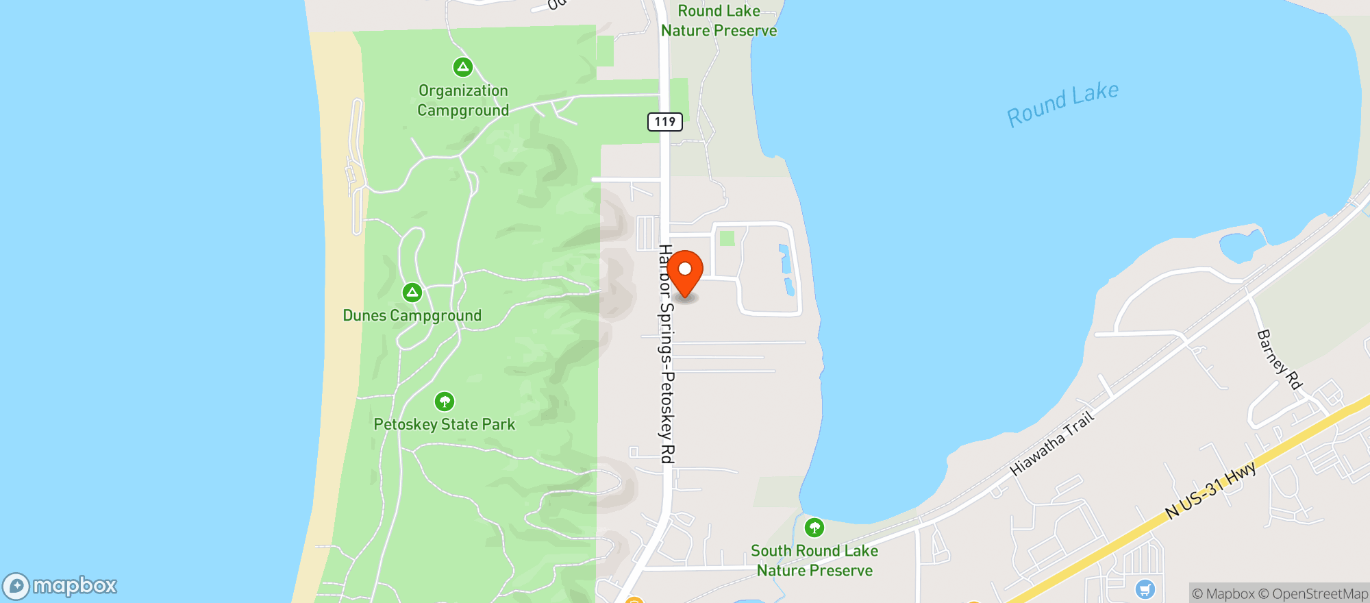 Map showing Toski Sands Market & Wine Shop
