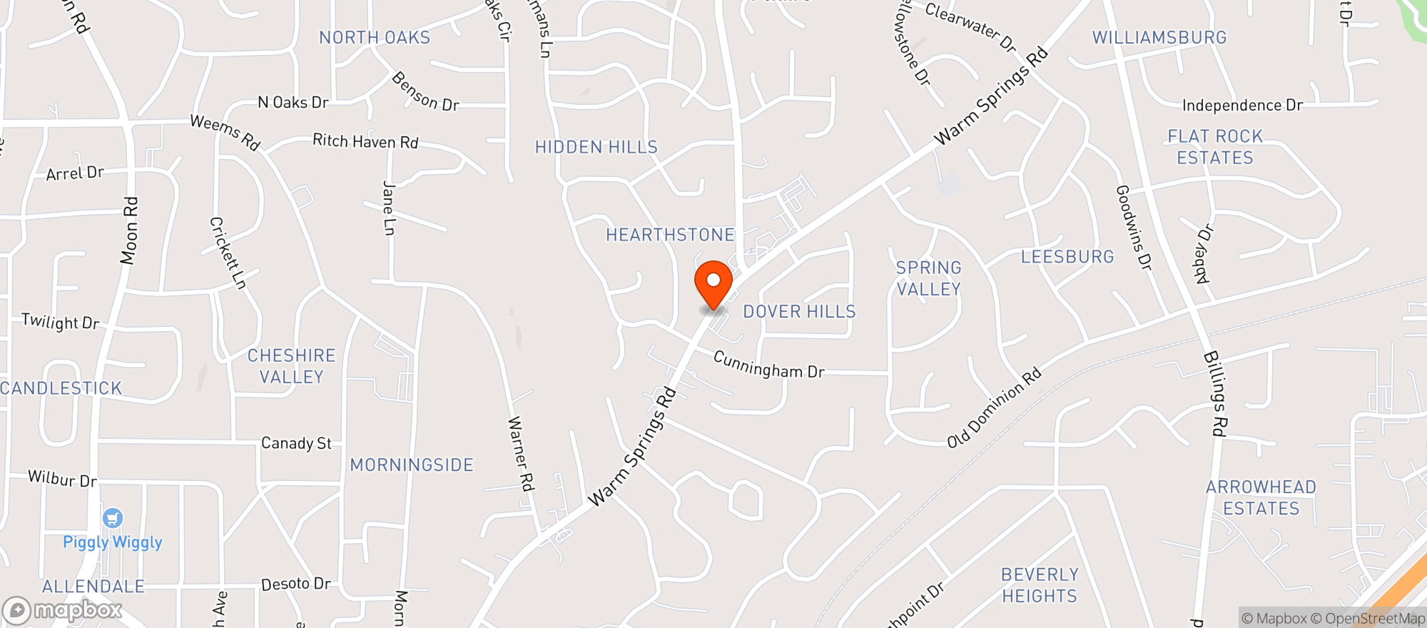 Map showing Kick N Chicken