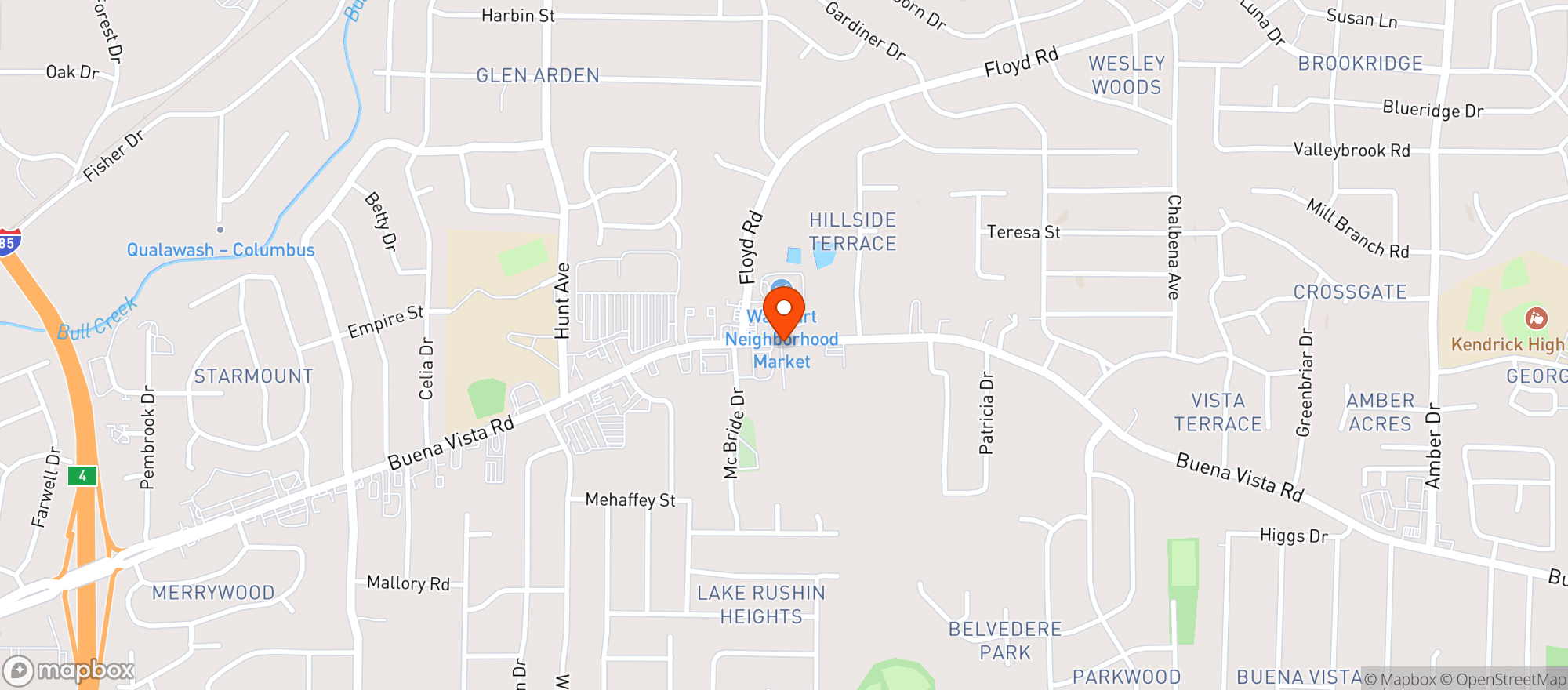 Map showing CIRCLE K