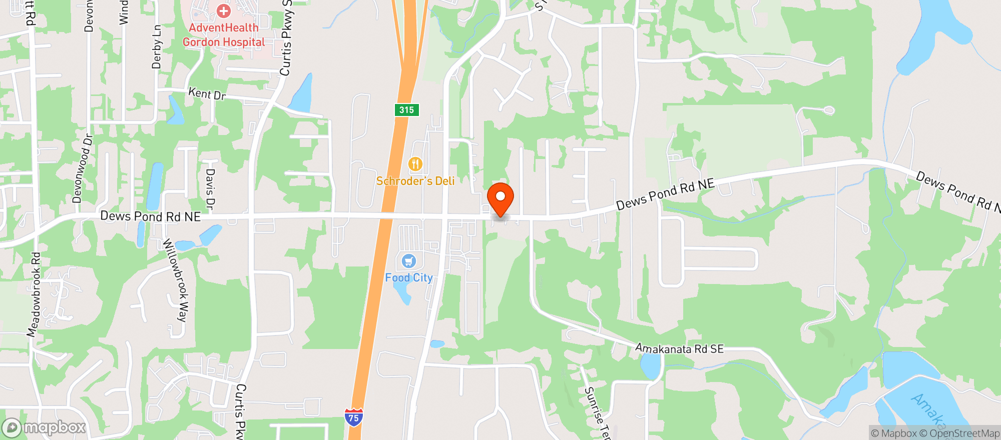 Map showing CALHOUN CHEVRON