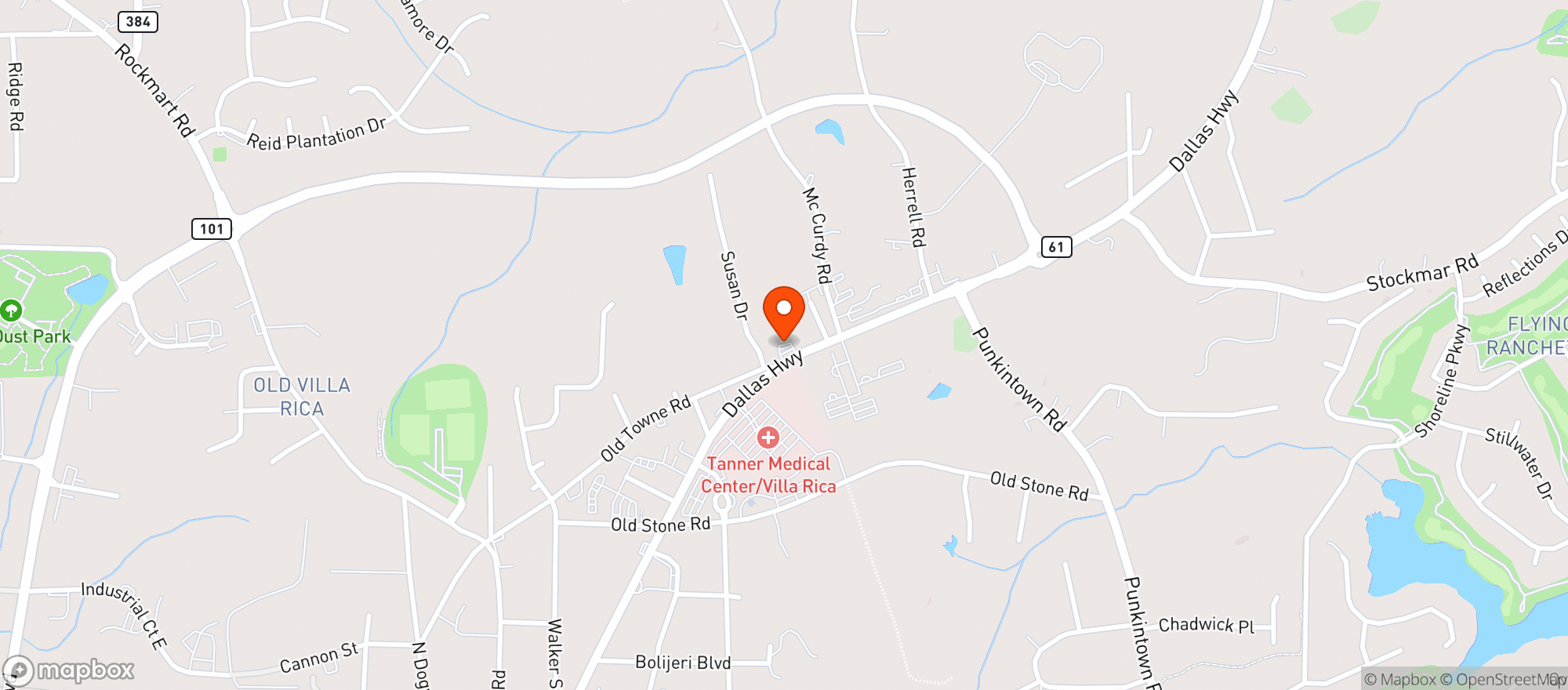 Map showing Villa Rica Pantry