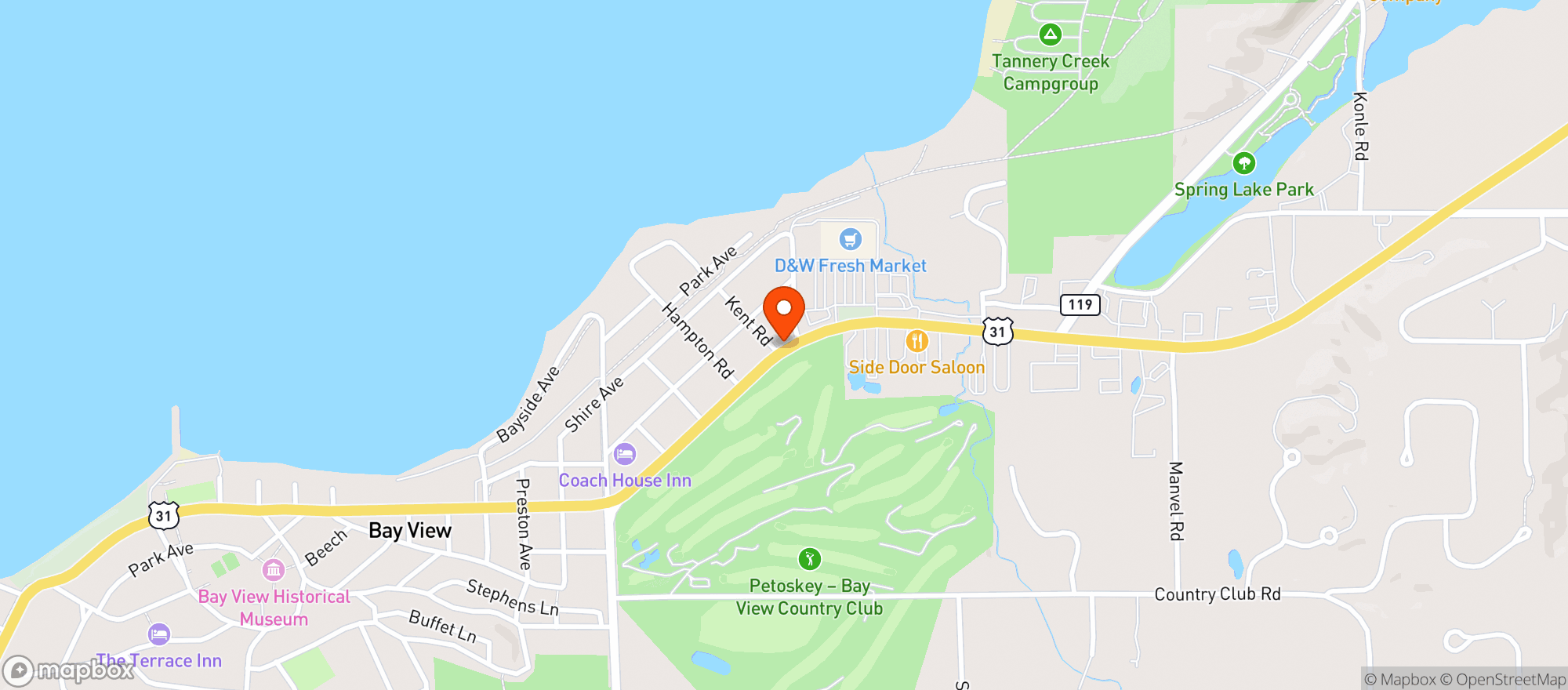 Map showing D&w Fresh Market