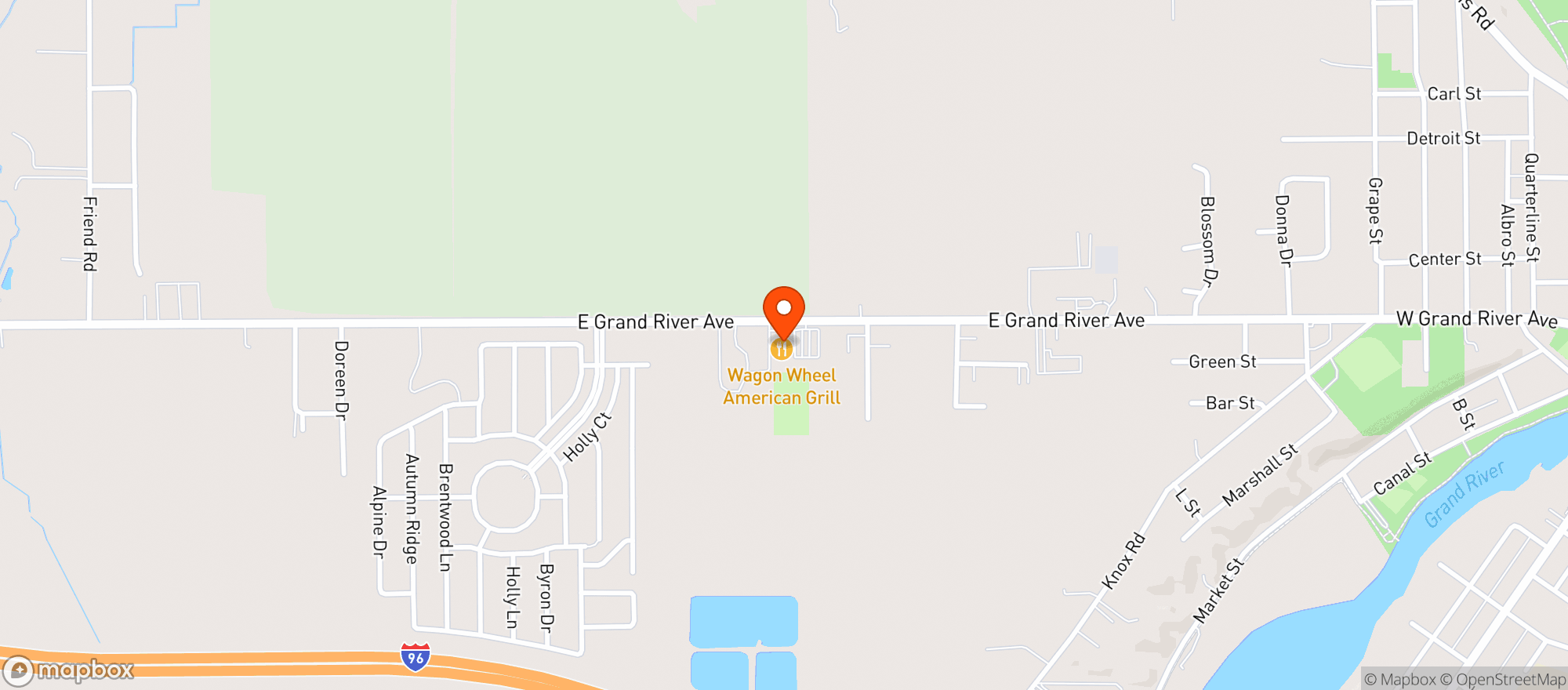 Map showing Wagon Wheel Bar