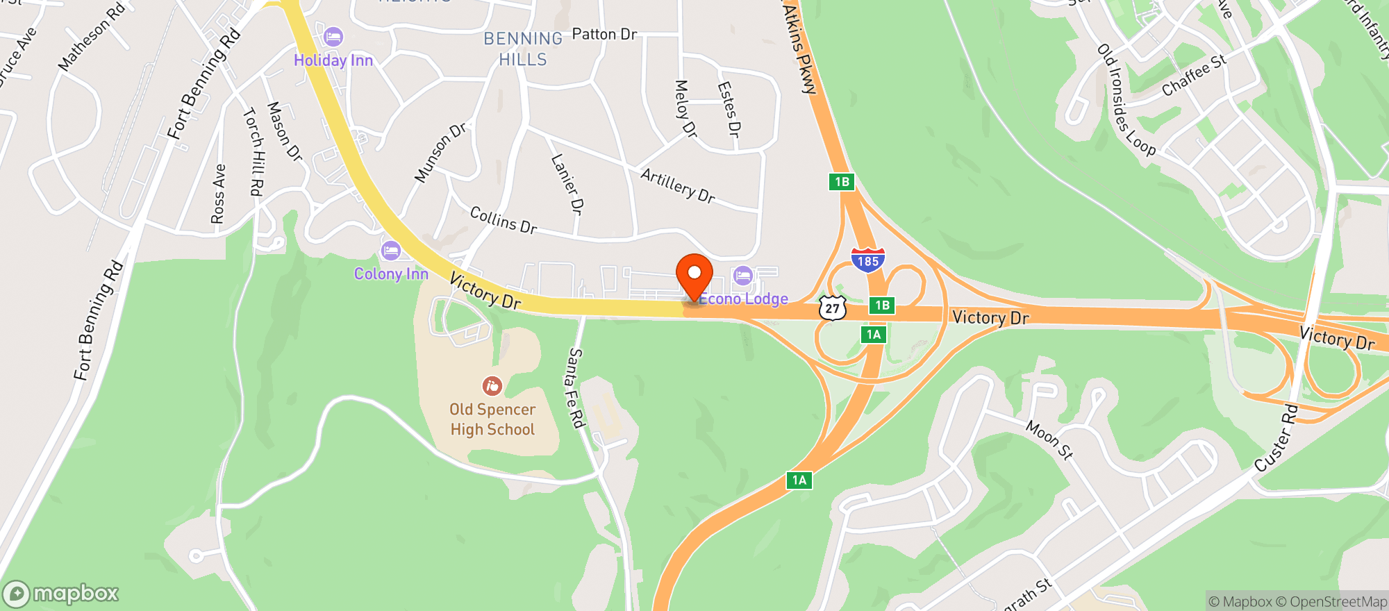 Map showing Raceway