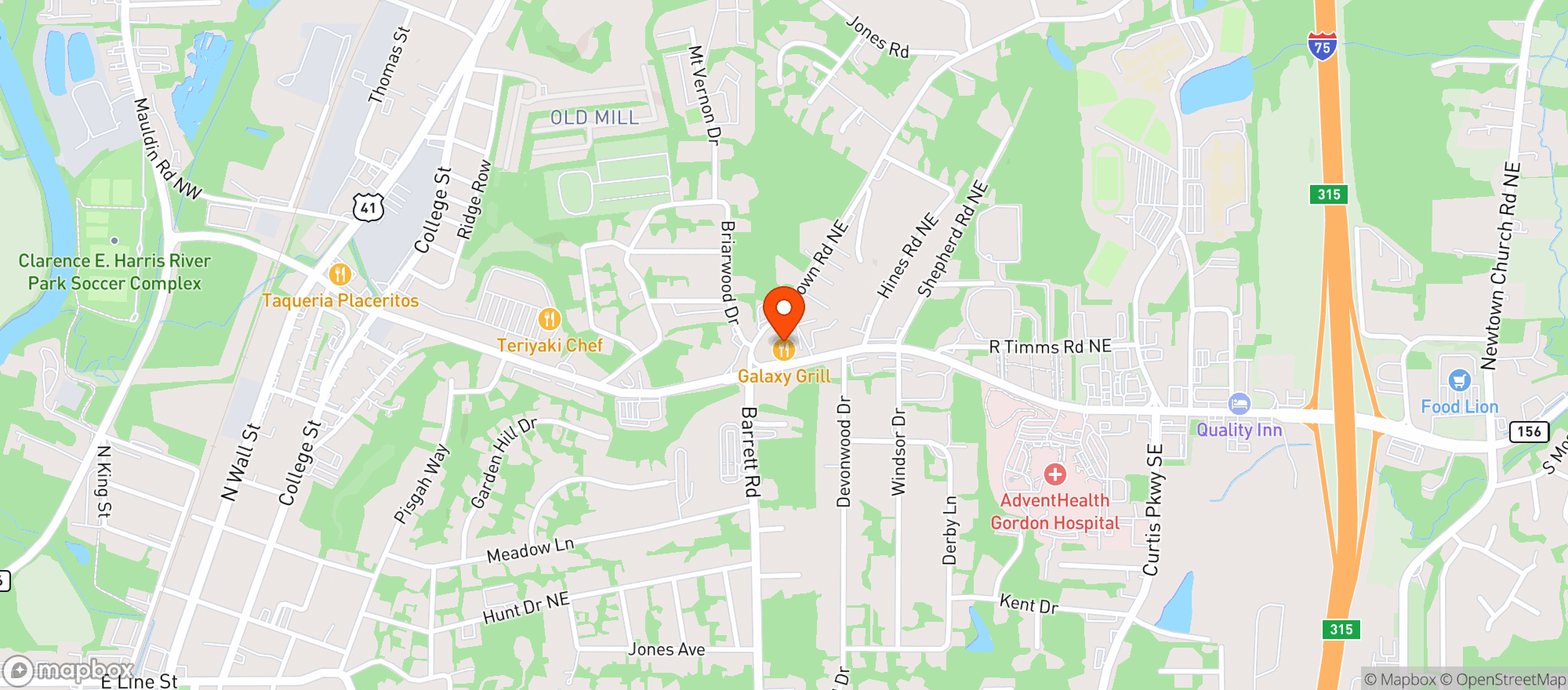 Map showing ROCKET