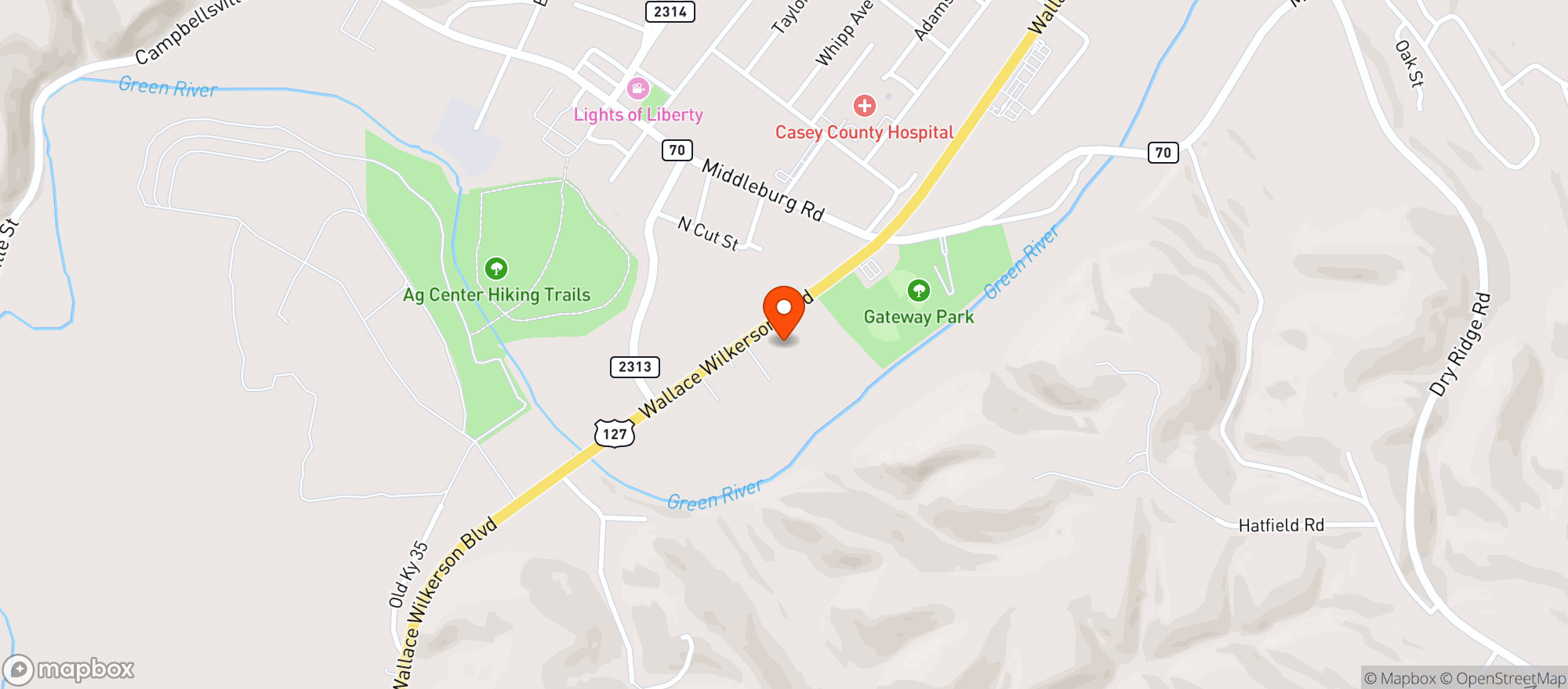 Map showing Liberty Liquor