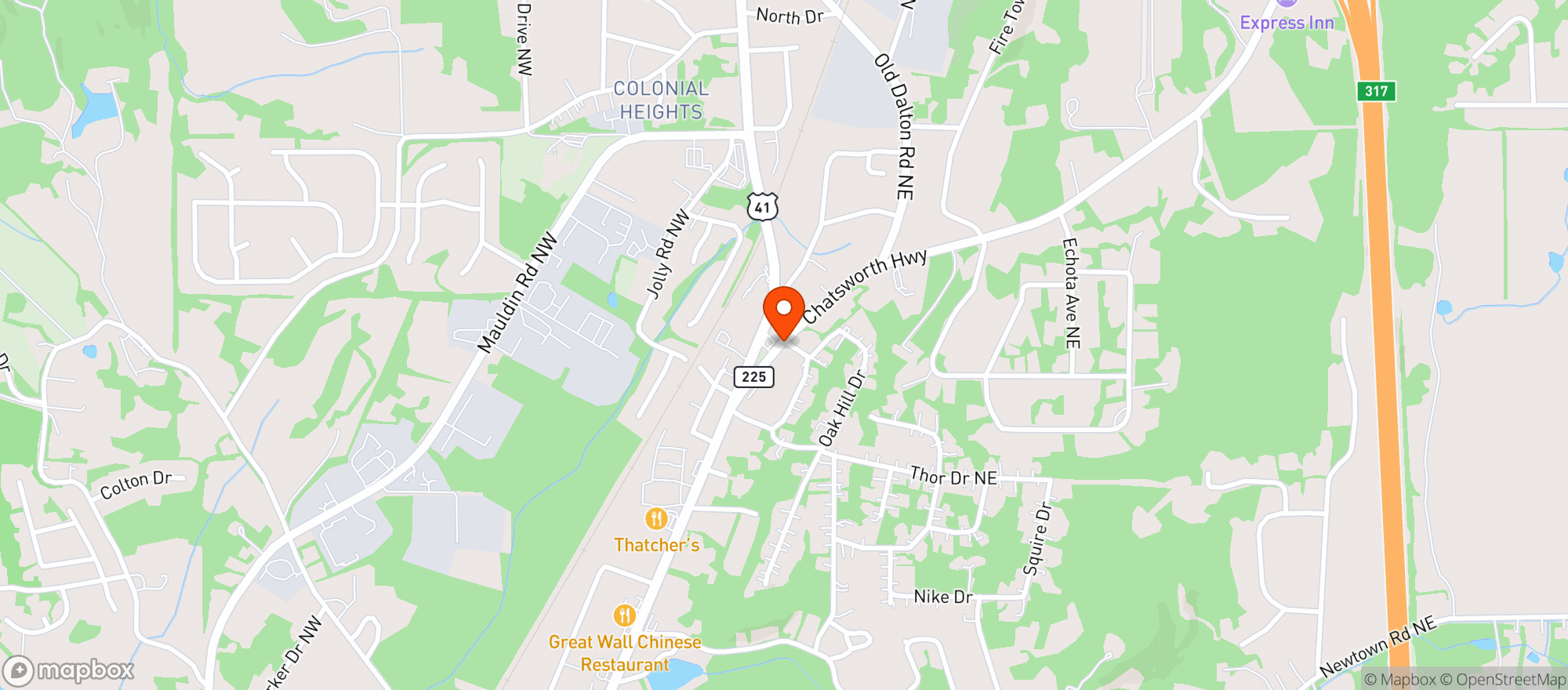 Map showing Circle K