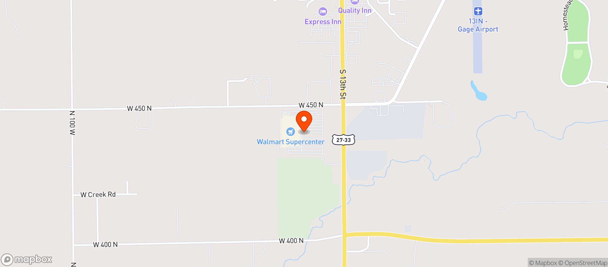 Map showing Walmart Supercenter