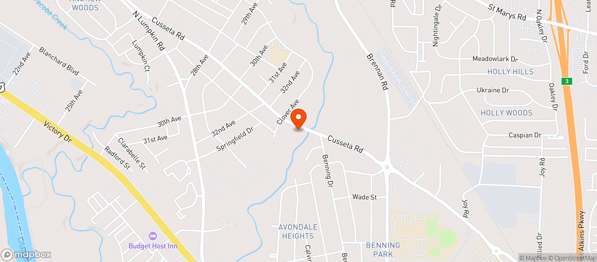 Map showing Handee Mart