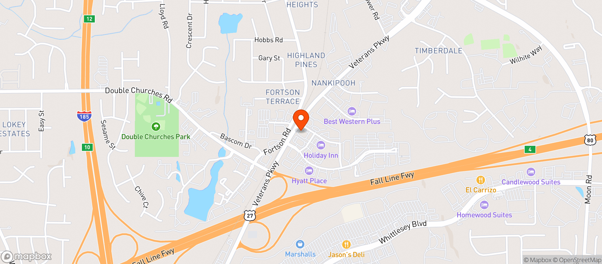 Map showing Circle K #2706712