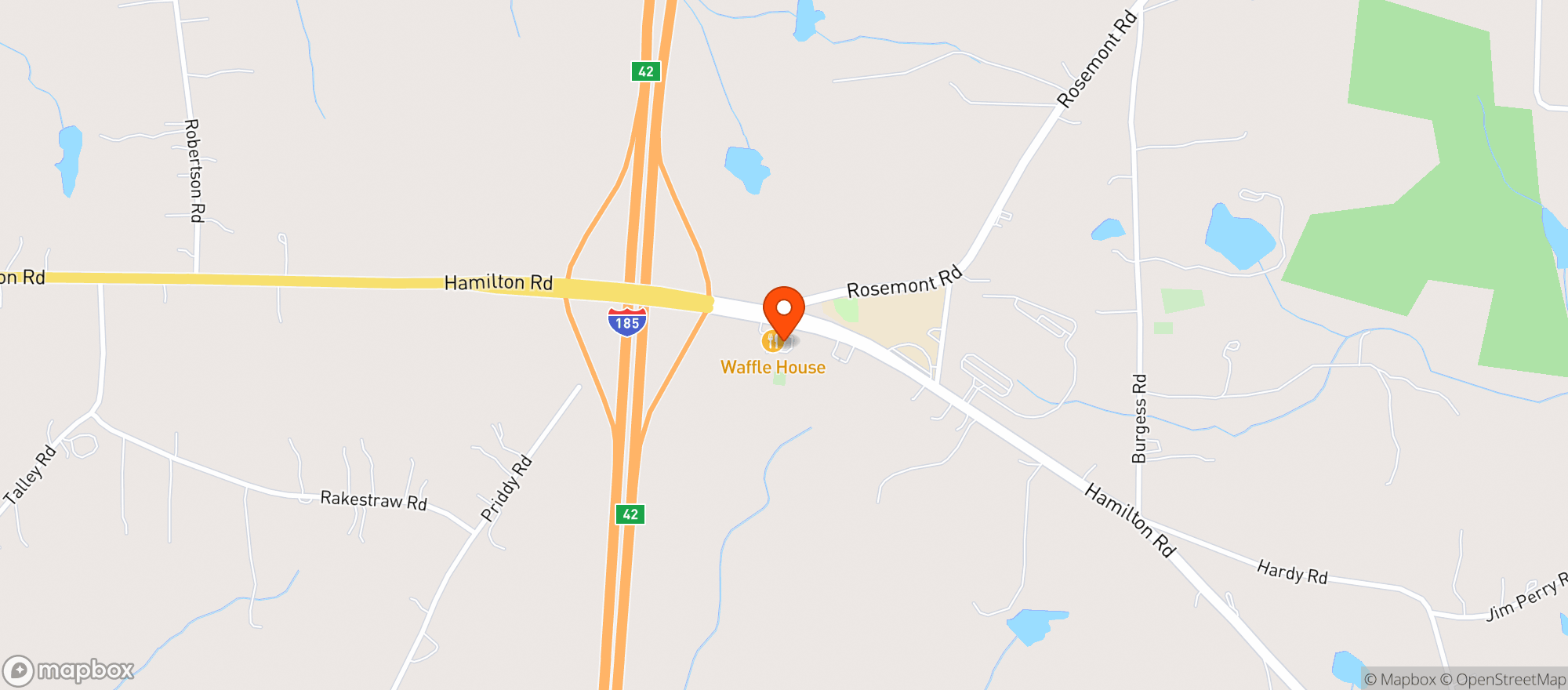 Map showing Rosemont Retail Store