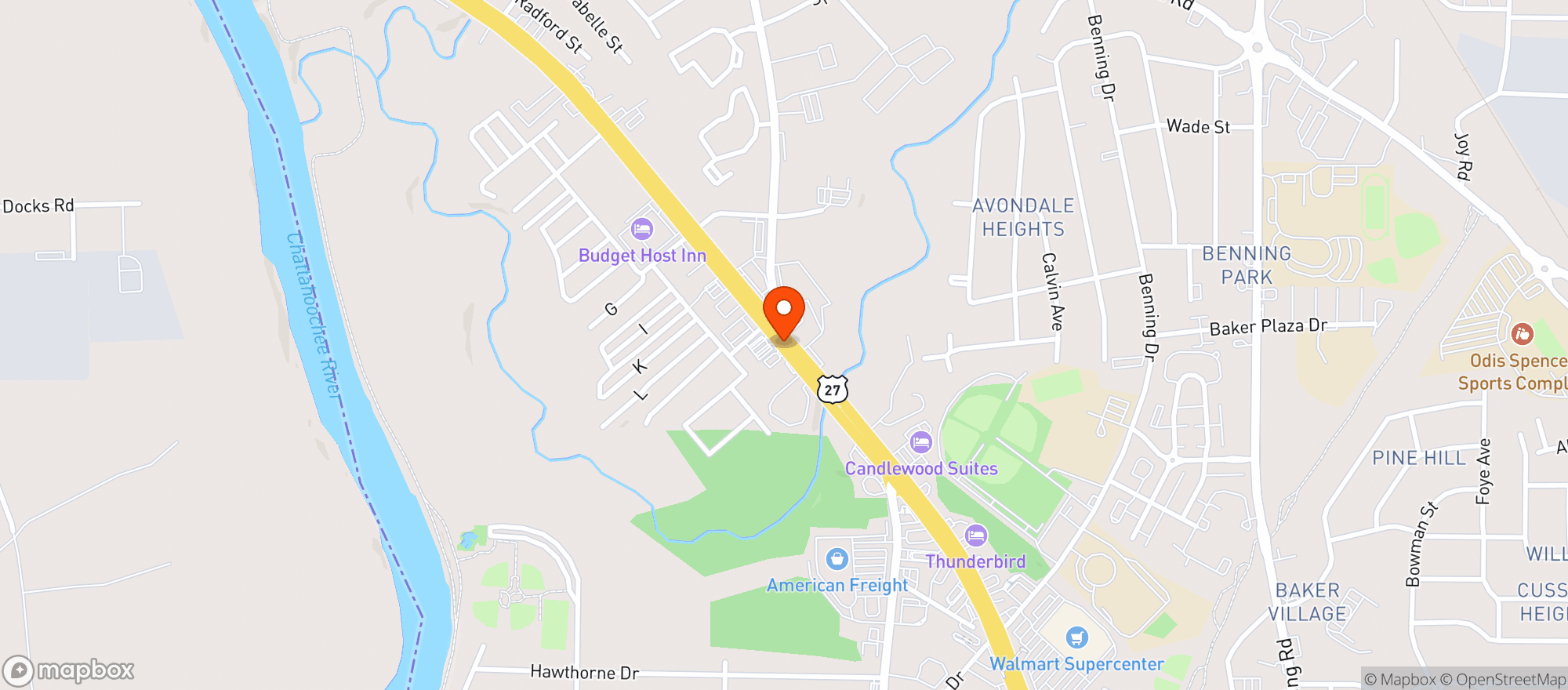 Map showing CIRCLE K
