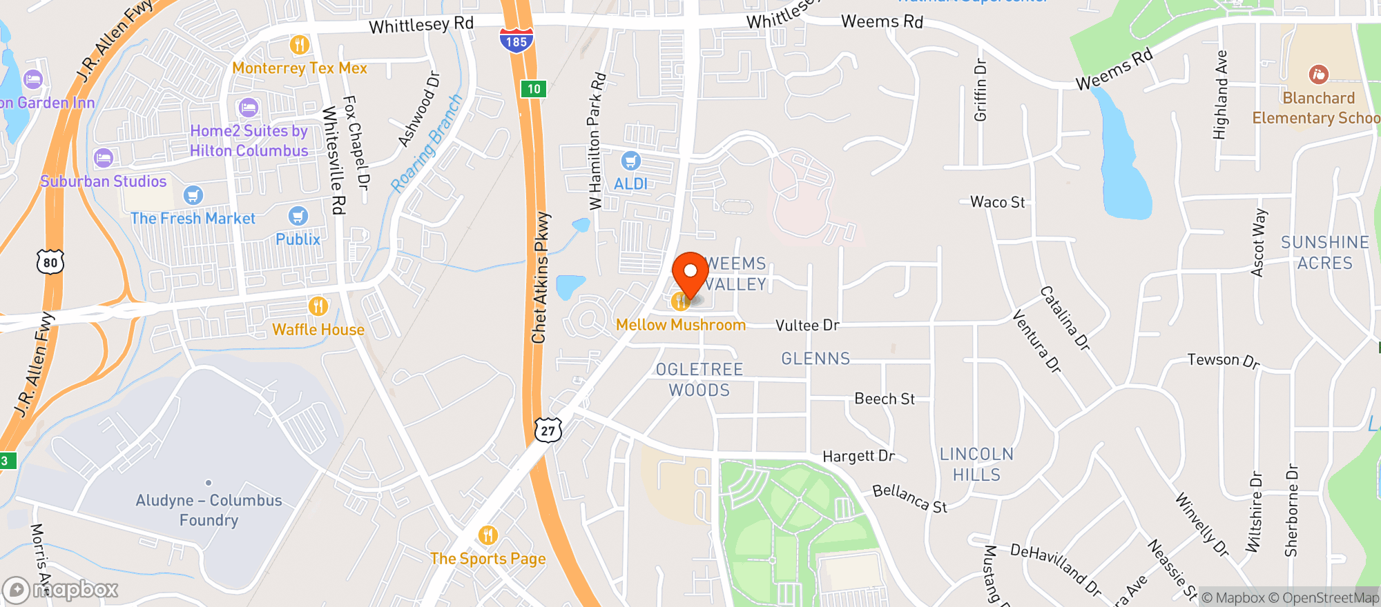 Map showing 360 Iron Crossfit - Columbus - Veterans Parkway