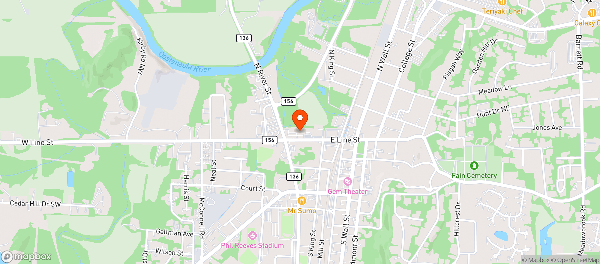 Map showing WAREHOUSE LIQUOR STORE