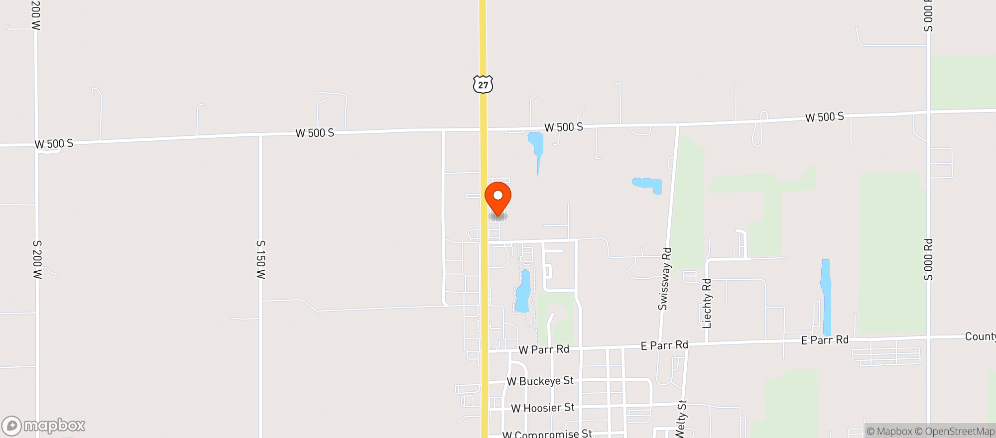 Map showing Berne Package Liquors