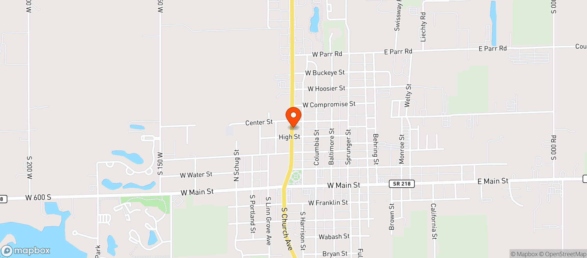 Map showing Total CBD Shop Greenwood