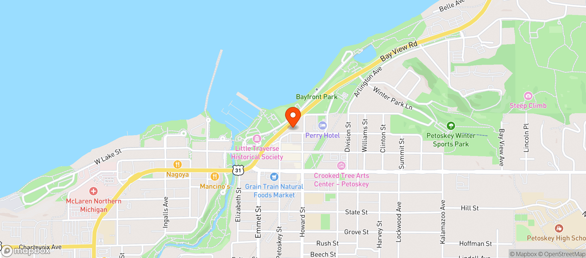 Map showing The Palette Bistro