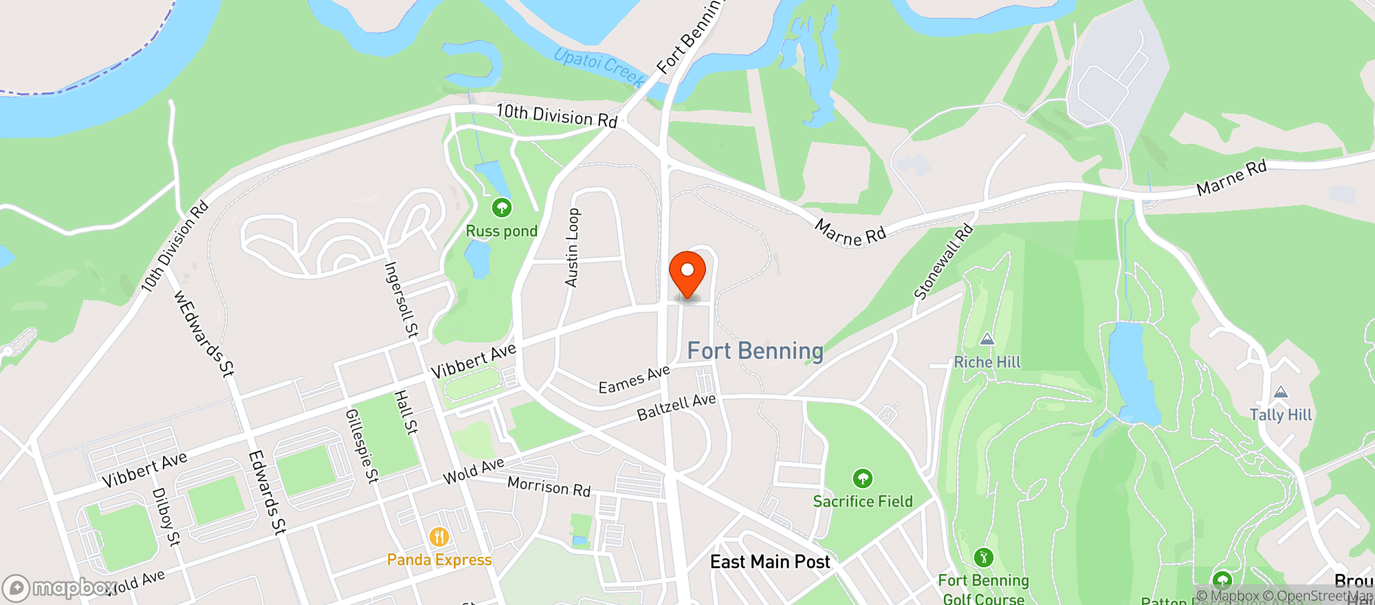 Map showing Main Post Mini Mall Exp #1031206