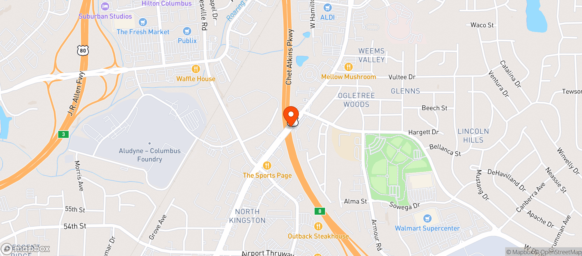 Map showing Pour Decisions Sports Bar