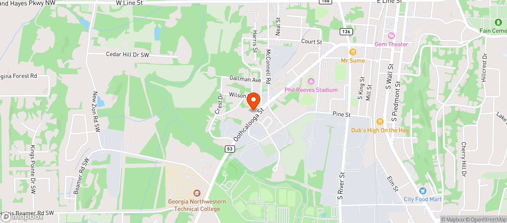 Map showing ABC CONVENIENCE STORE