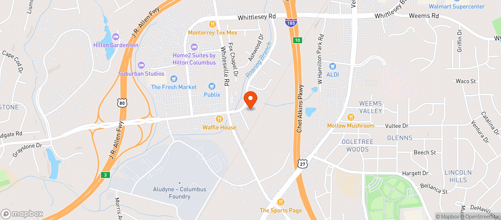 Map showing The Bottle Shop