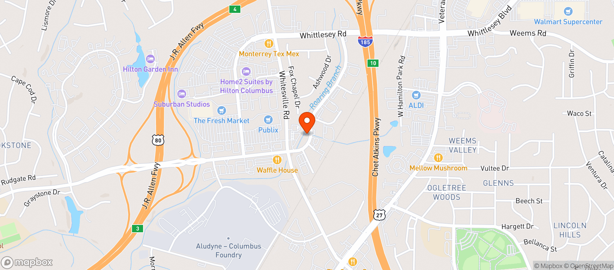Map showing Circle K