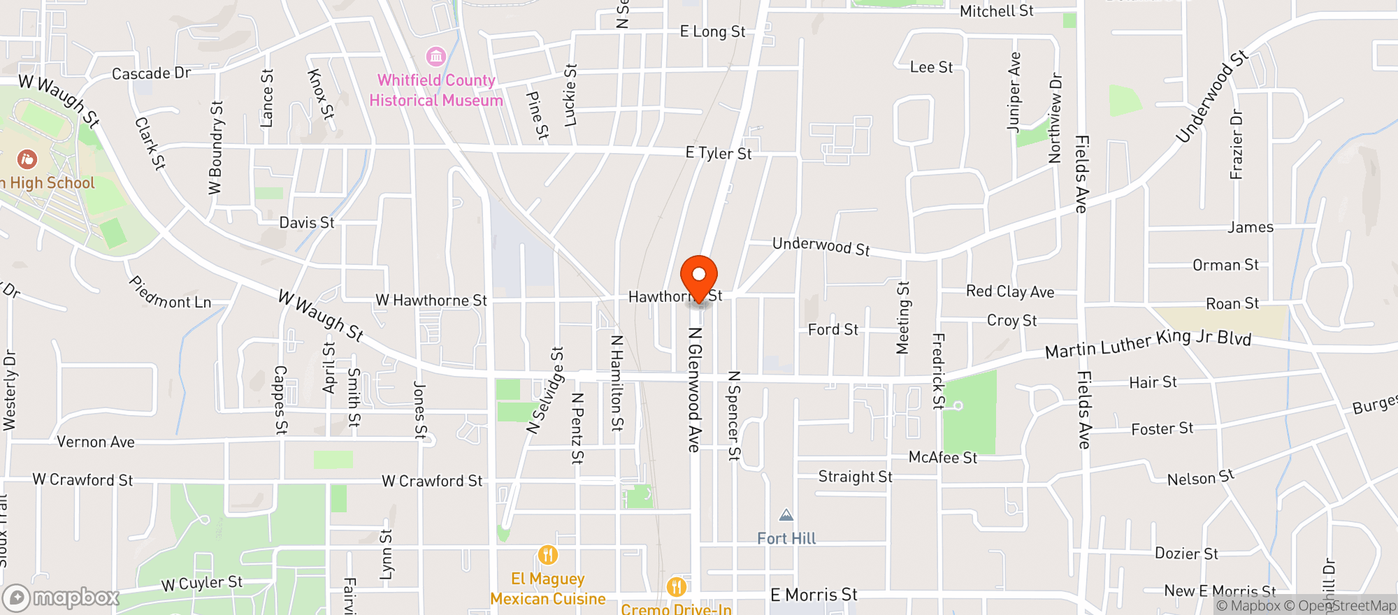 Map showing Corner Express 2