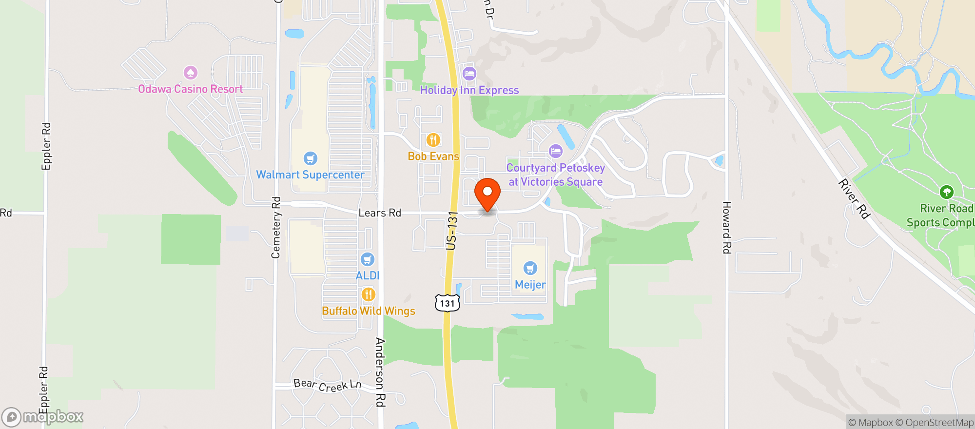 Map showing Meijer