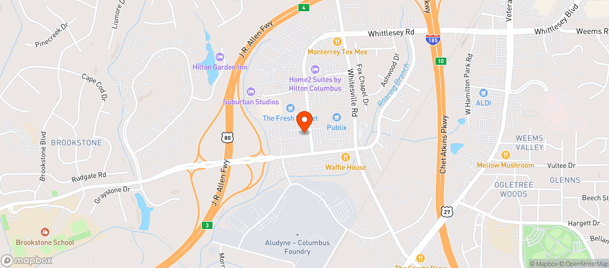 Map showing The Fresh Market