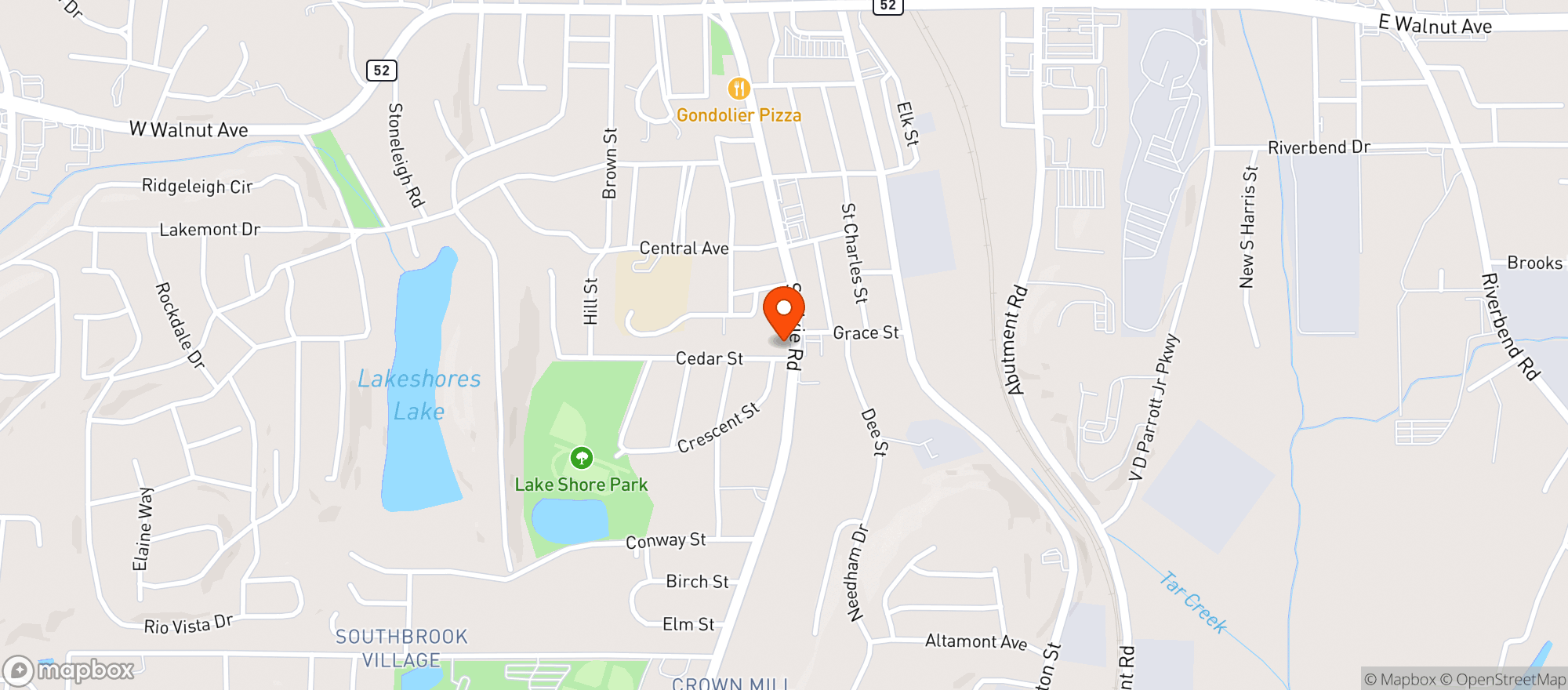 Map showing Access Food Mart