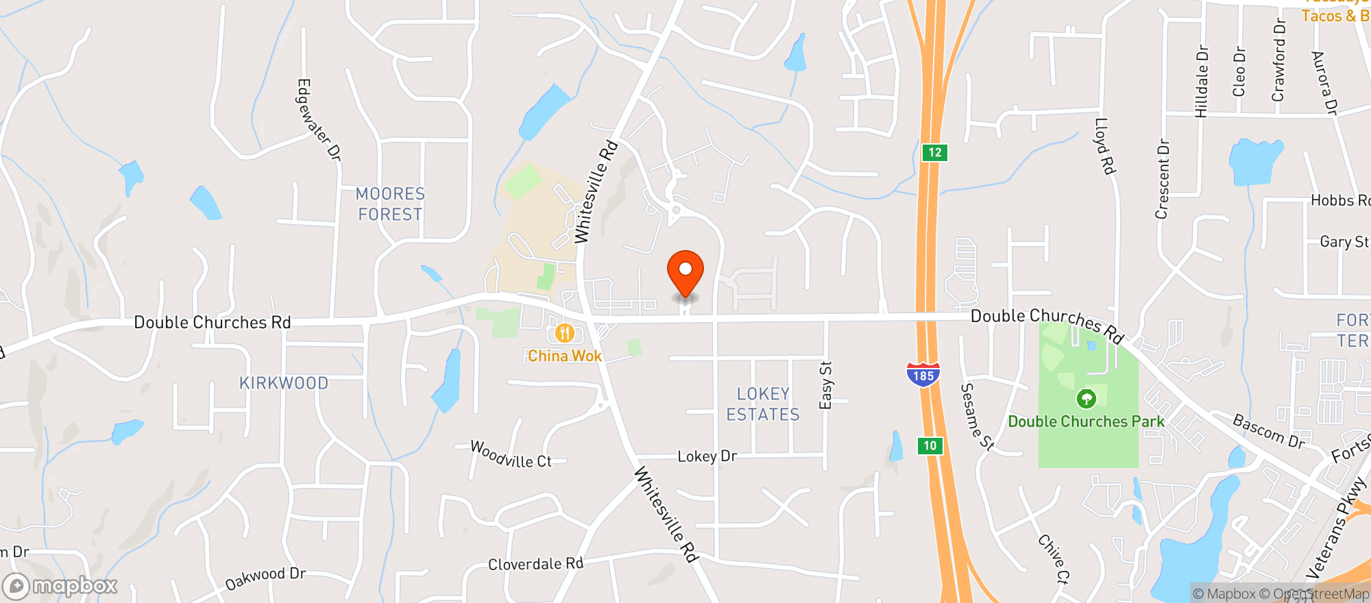 Map showing Lee S Package Store