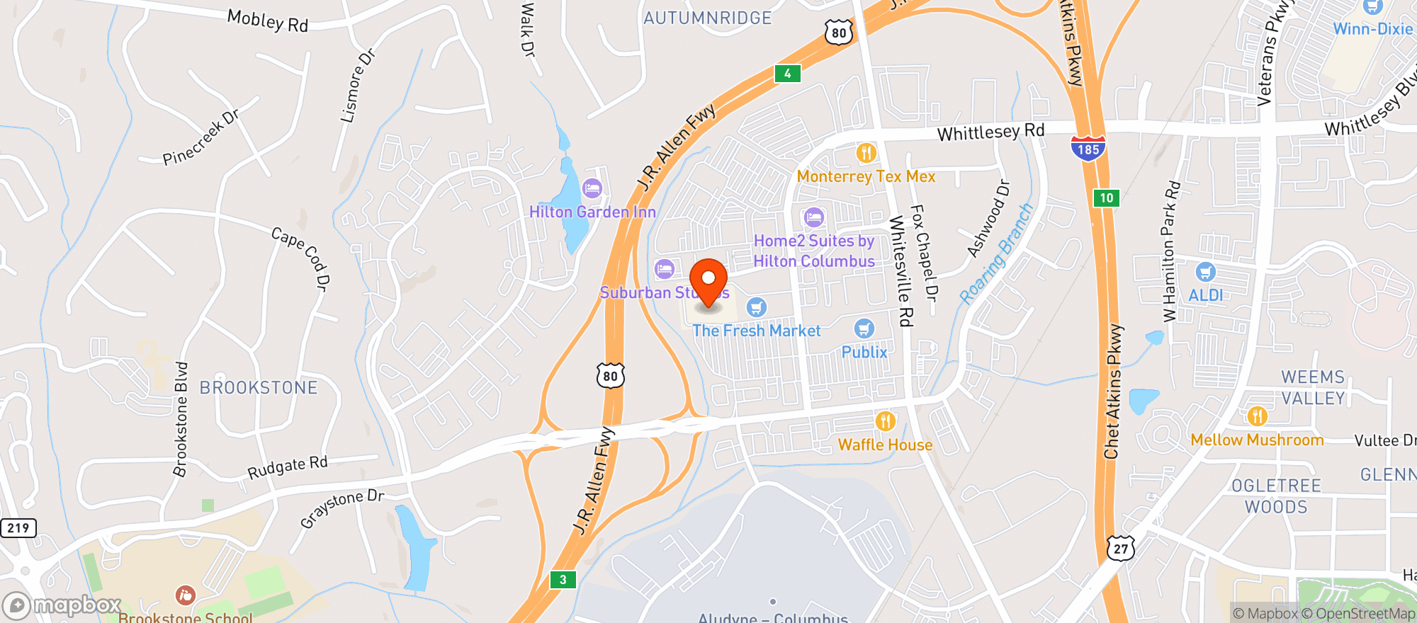 Map showing Target