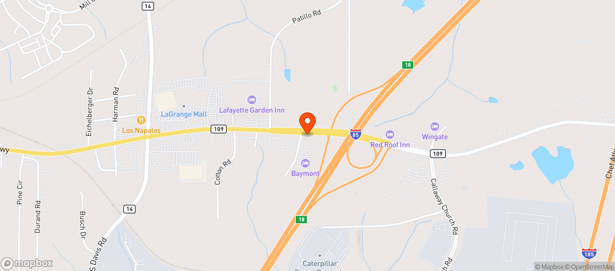 Map showing Lagrange Beverage Outlet