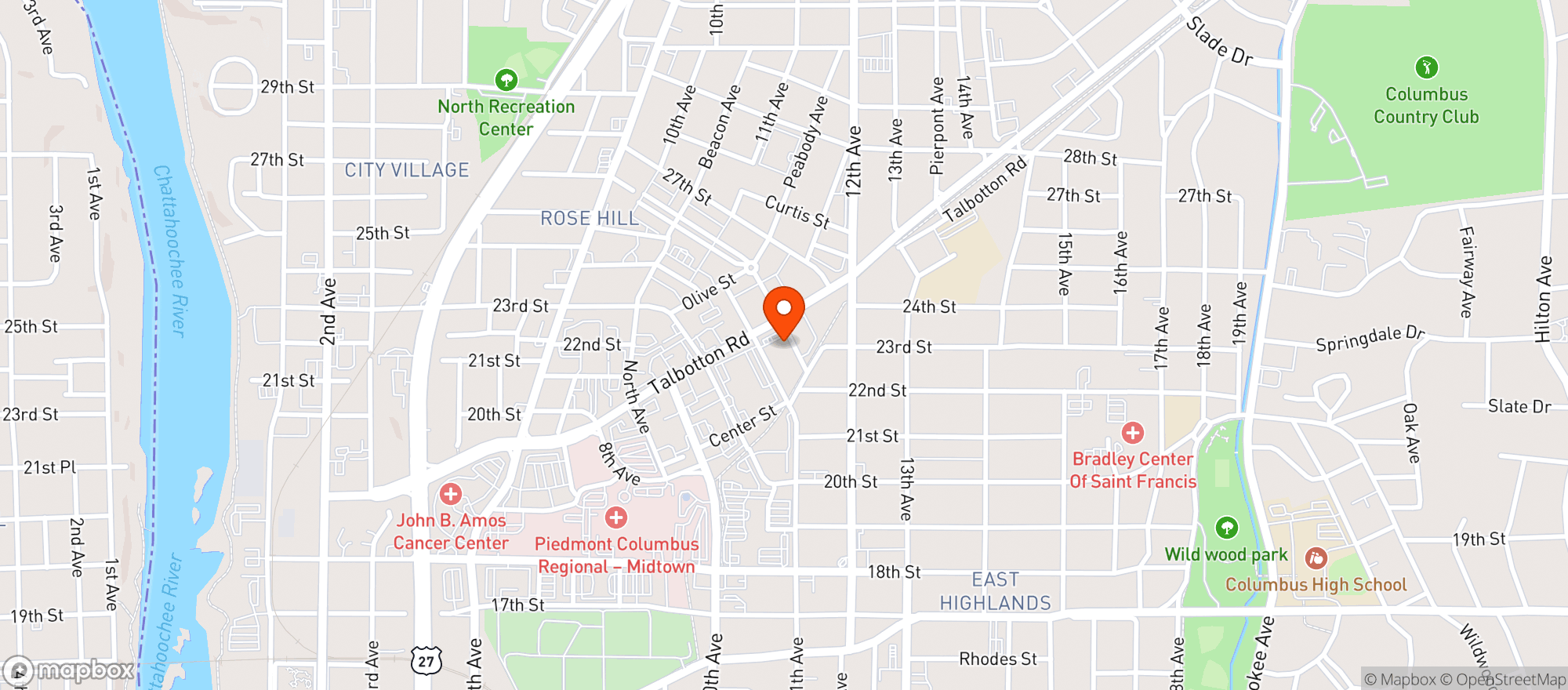 Map showing Lotto & Food Mart