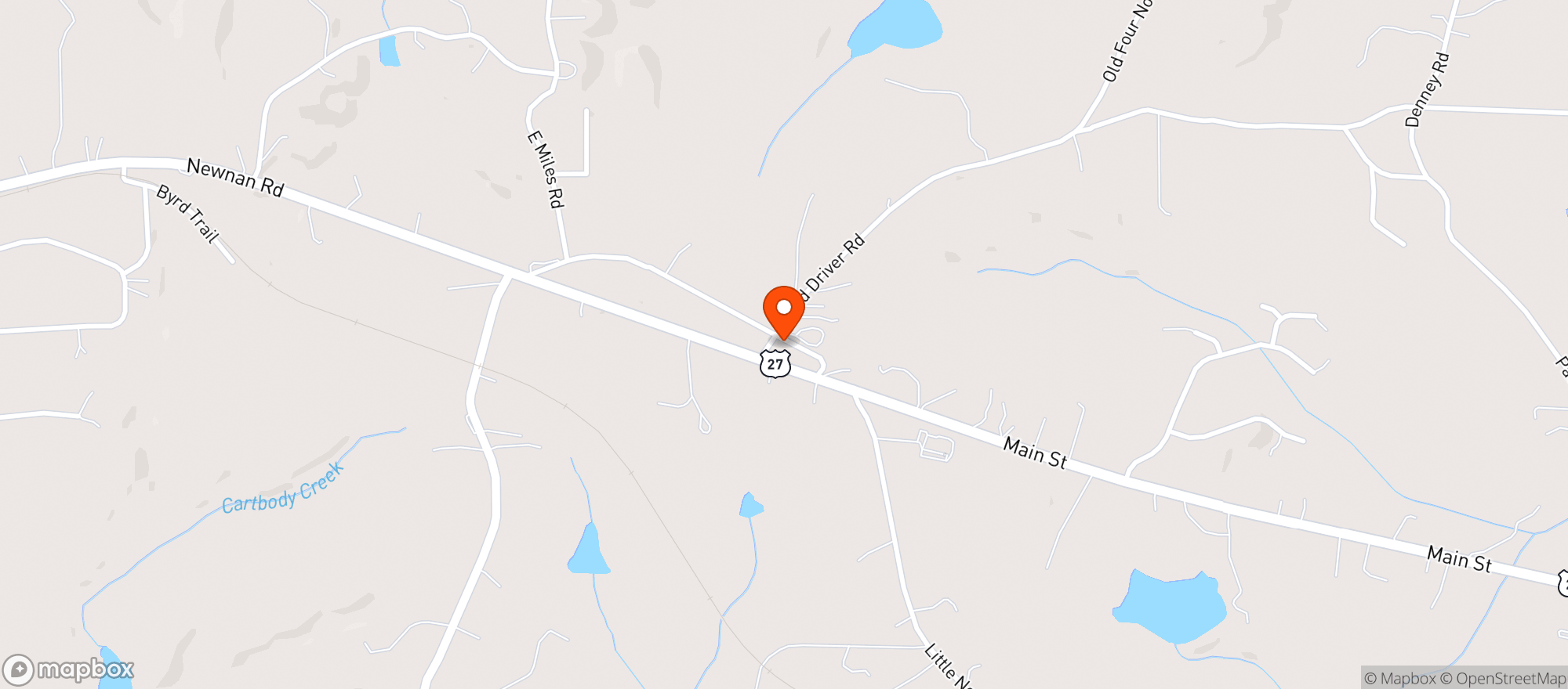 Map showing Circle W Shopette